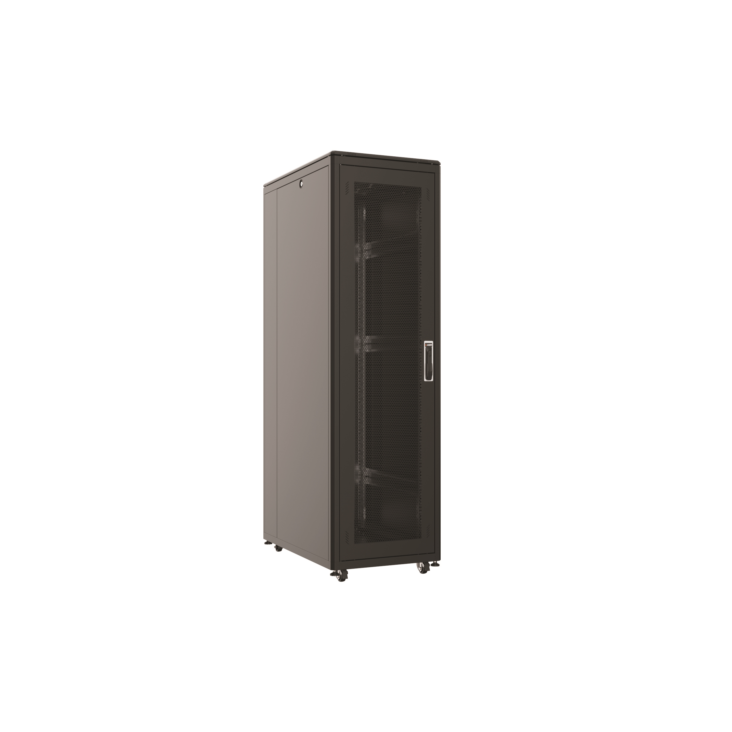 AGER 16U 600x800mm Dikili Tip Siyah Kabinet Vega AG-VG16U6080S1 Cam Kapak
